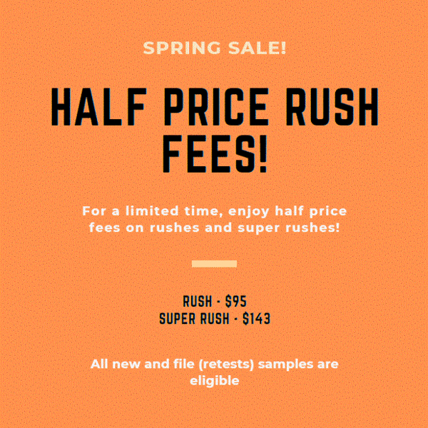 Rush fees sale.